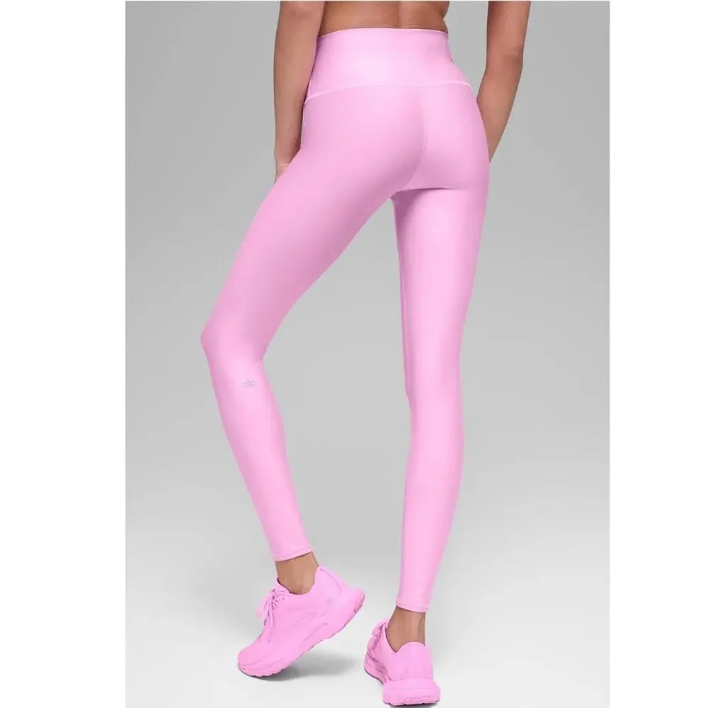 Alo Yoga High Waist Airlift Legging Candy Heart Pink (Full Length) Black XS NWT - Picture 3 of 8